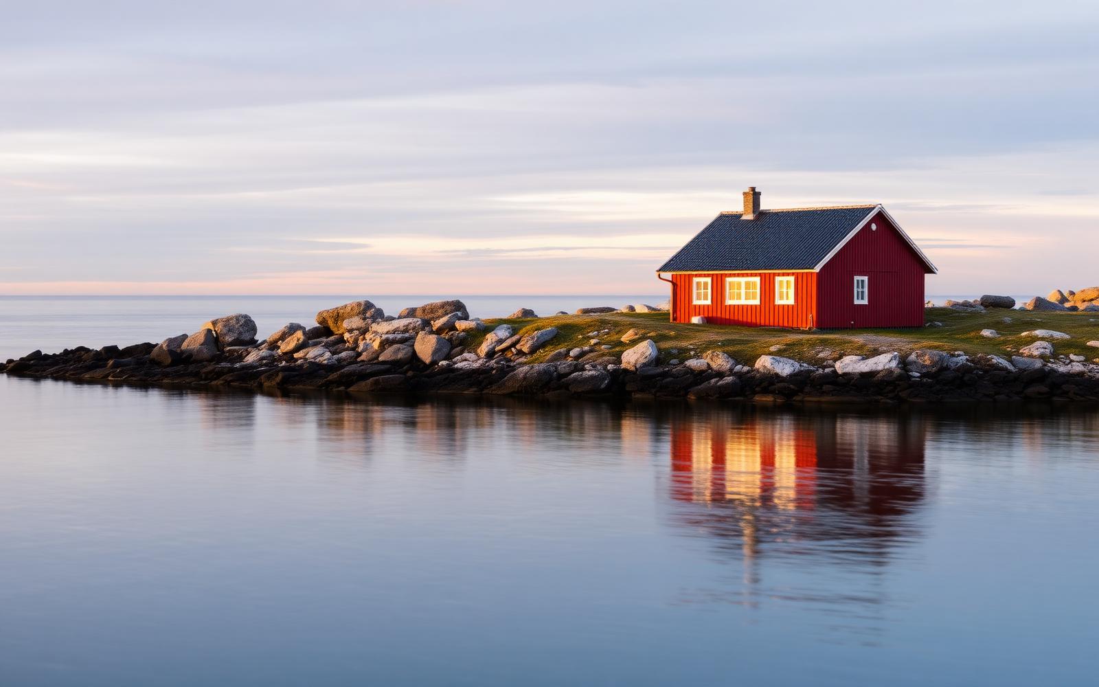 Skärgårdslandskap sett från ovan